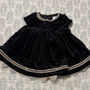 Elegant Black Velvet Kids Formal Dress